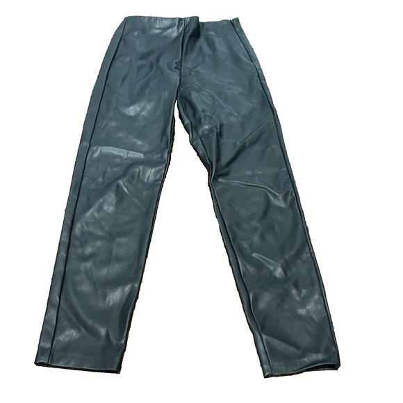 Banana Republic Women's Black Devon Legging-Fit Vegan Leather Ankle Pants Size 2 - Picture 1 of 5